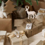 Christmas present boxes painted in neutral tones