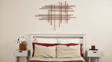 Make a DIY shimmering dowel artwork