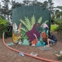 Water tank featuring nature-inspired Resene mural