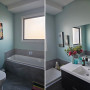 Bathroom, bathroom featuring soft blue Resene Opal