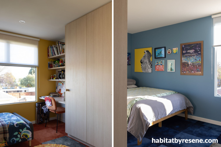 Kids bedrooms featuring Resene Thumbs Up and Resene Lazy River